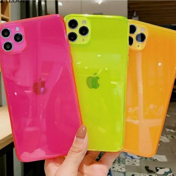 Neon Fluorescent Color Clear Case Cover - Picture 7 of 10